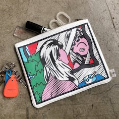 “Hey! face” PVC Lether Pouch